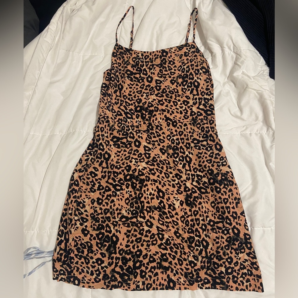 Aritzia Wilfred Isabelle Leopard Print Mini Dress… - image 1
